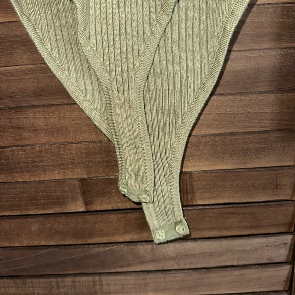 Fashion Nova Sage Ribbed Bodysuit - Picture 11 of 16